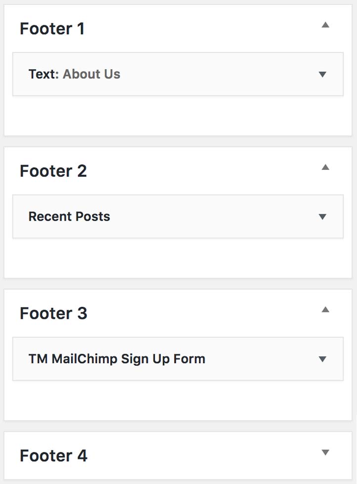 Footer Widget Areas