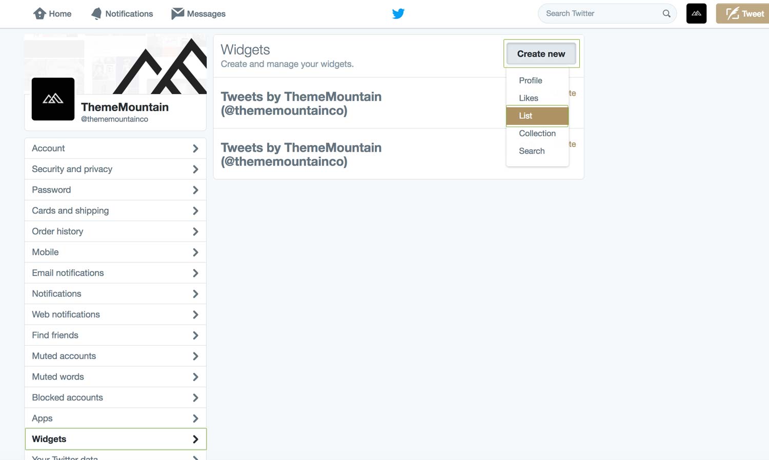 Get Twitter Code Step 1