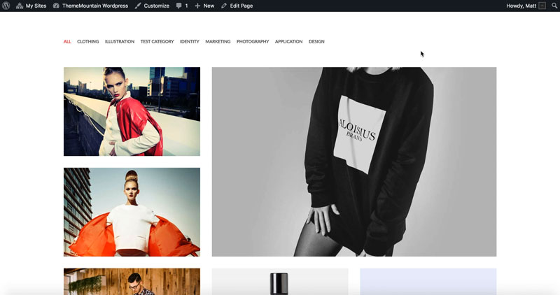 Styling a project grid